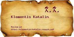 Klementis Katalin névjegykártya